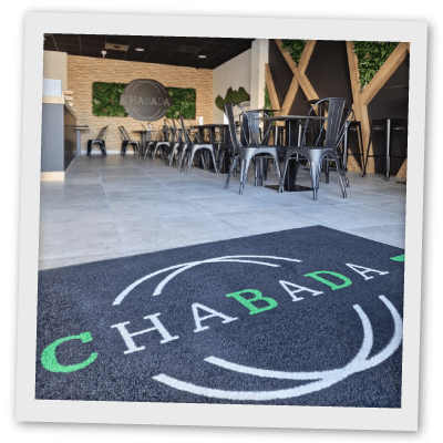 Tapis d'accueil restaurant logo pour les professionnels